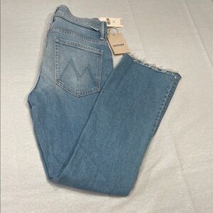 NEW! MOTHER the insider Ankle Fray Light Blue Jeans NWT